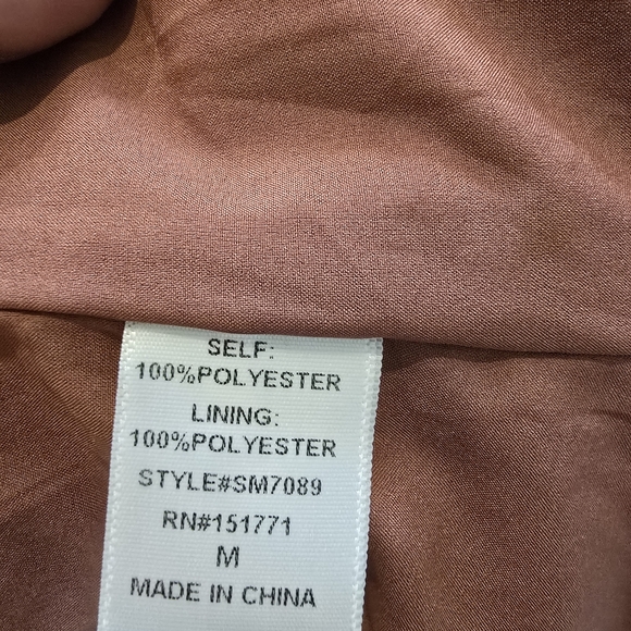 Lane 201 Women’s Metallic Brown Puff Sleeve Long Sleeve Romper Size M - Picture 8 of 8